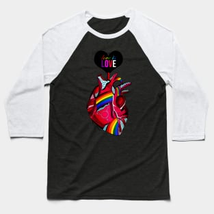 Love Is Love Pride Heart Baseball T-Shirt